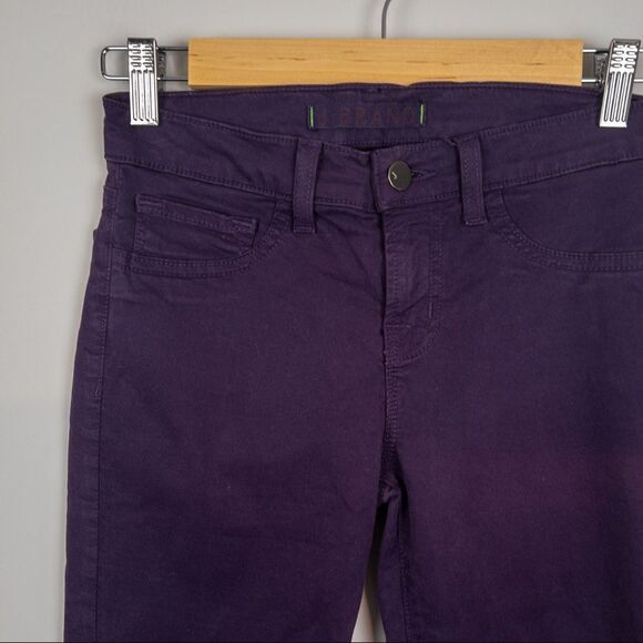 J Brand Womens Skinny Leg Jeans Aubergine Size 24 Purple Stretch Low Rise - Picture 4 of 11